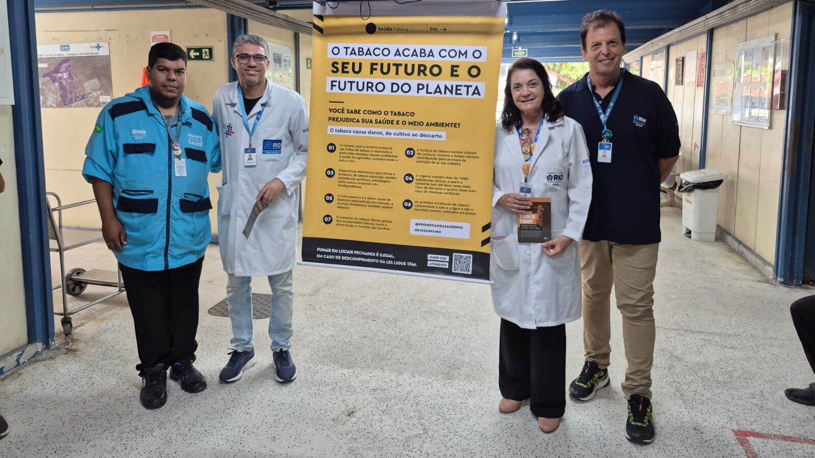 Ação e divulgação do grupo de combate ao tabagismo CMS Floripes Galdino